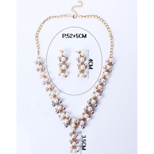 Fashion wild temperament flash diamond imitation pearl necklace