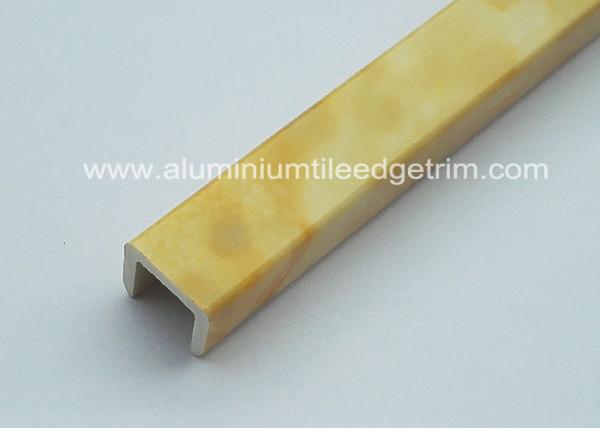 Stone / PVC Composite Listello Tile Trim 10mm U Shaped Marbling Color 2.5m Length