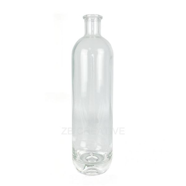 1000ml White Liquor Whisky Glass Bottle Crystal Cork Top  850g CY-1030
