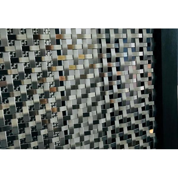 отверстие 2mm сетка сплетенная плоской проволокой SS304 7mm x 1mm для внутренней внешней безопасности