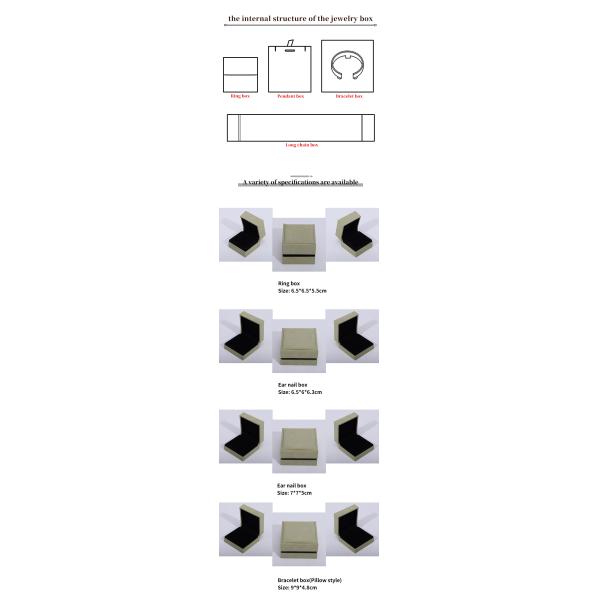 OEM Gris amarillo de terciopelo suave de joyería de caja de juego para la oreja Stud anillo colgante embalaje