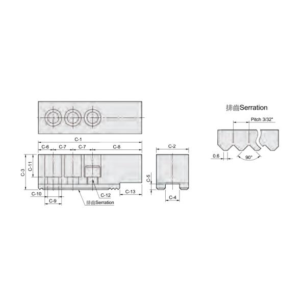 Maxila macia de HC para o mandril da energia hidráulica