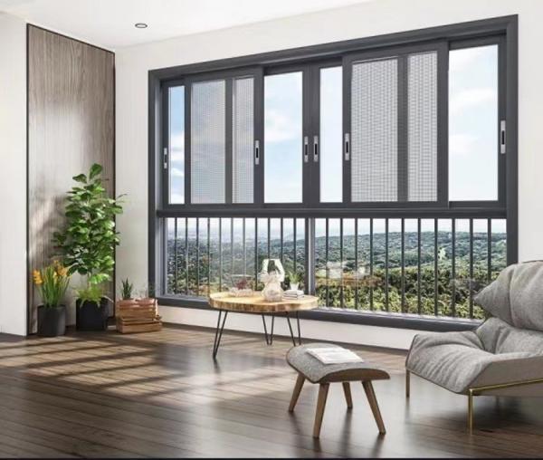 6mm Overlapping Length Aluminium Three Track Sliding Windows for Advanced Designs