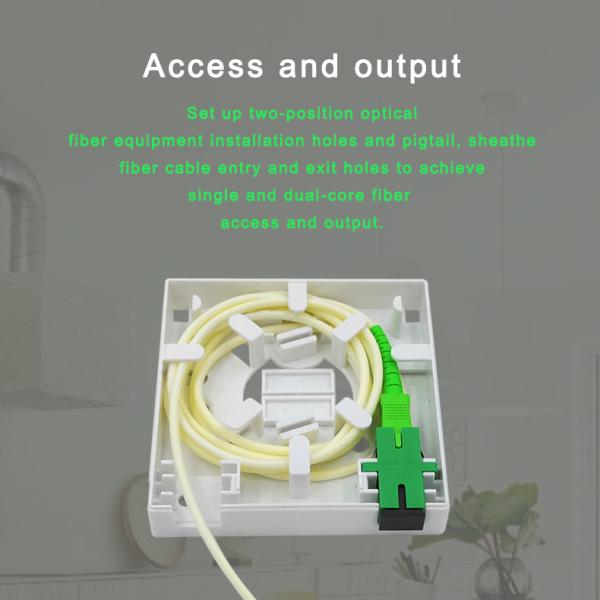 Крытое пылезащитное пламя - retardant ABS коробки распределения Multi функциональный FTTH оптического волокна 86