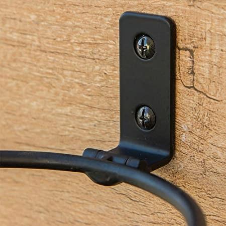 6 polegadas 3 peças preto de planta de pot stand anel de parede montado em pó de metal revestido acabamento decoração de casa