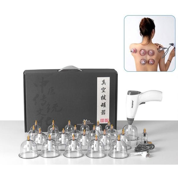24-piece Set Electric Guasha Cupping Suction Massager for Body Muscle Massage Meridian Treatment Relax Tool