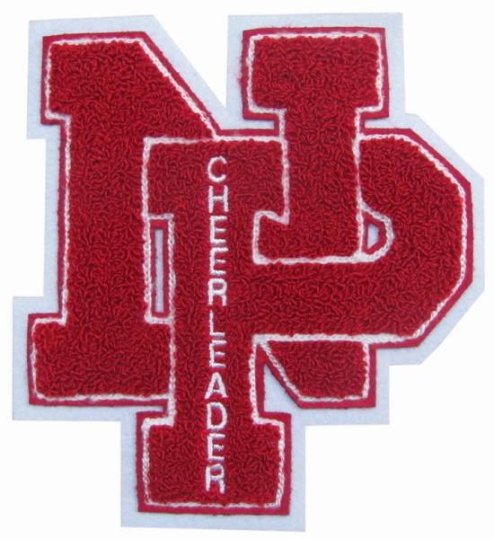 PMS Color Greek Letters Iron On Chenille Back Patch