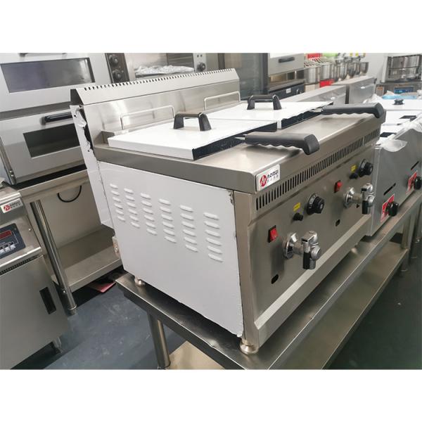 Высокая 18L 18L промышленная большая глубокая фритюрная газовая фритюрная машина с 2 резервуарами и 2 корзинами