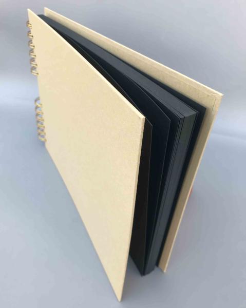 Simple Style DIY Scrapbook Photo Album 40 Sheets With Black Inner Pages 21.6x29Cm
