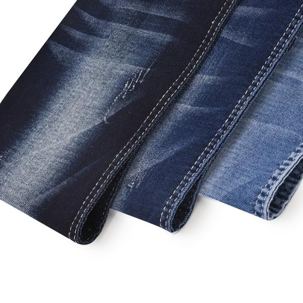 87% Cotton 12% Polyester 1% Spandex Shrink Resistant Fake Knit Denim 8.4oz 57-58