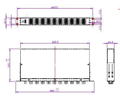 Passive Multiplexer 40ch AWG Duplex dense wave division multiplexer LC / UPC connector