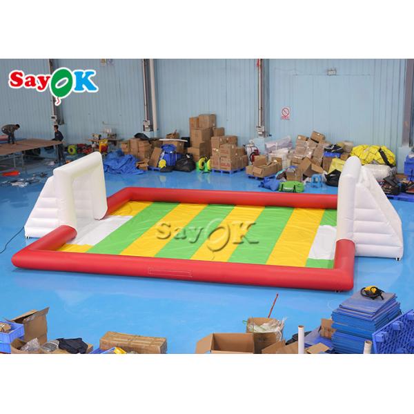 Inflatable Party Games 10x7m Red Pvc Inflatable Sports Games Carnival Blow Up Soccer Field