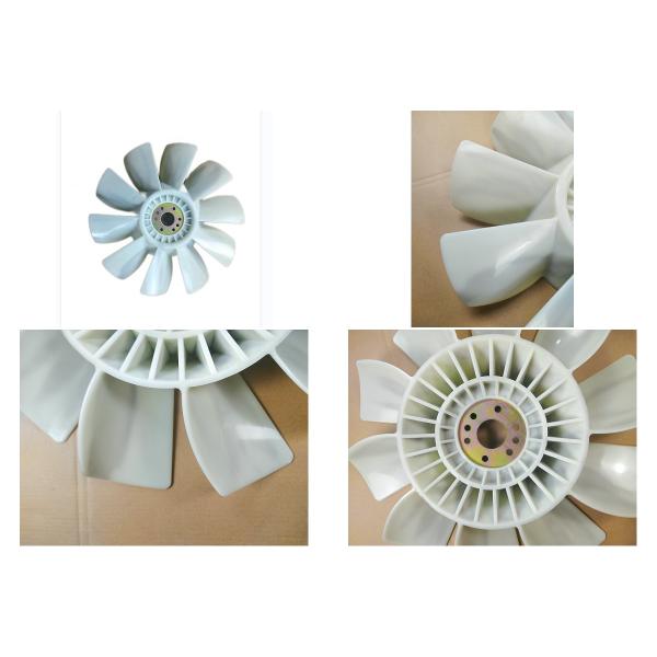 White Excavator Engine Parts 10 Blades 8 Holes 4D102 Diesel Engine Cooling Fan Blade