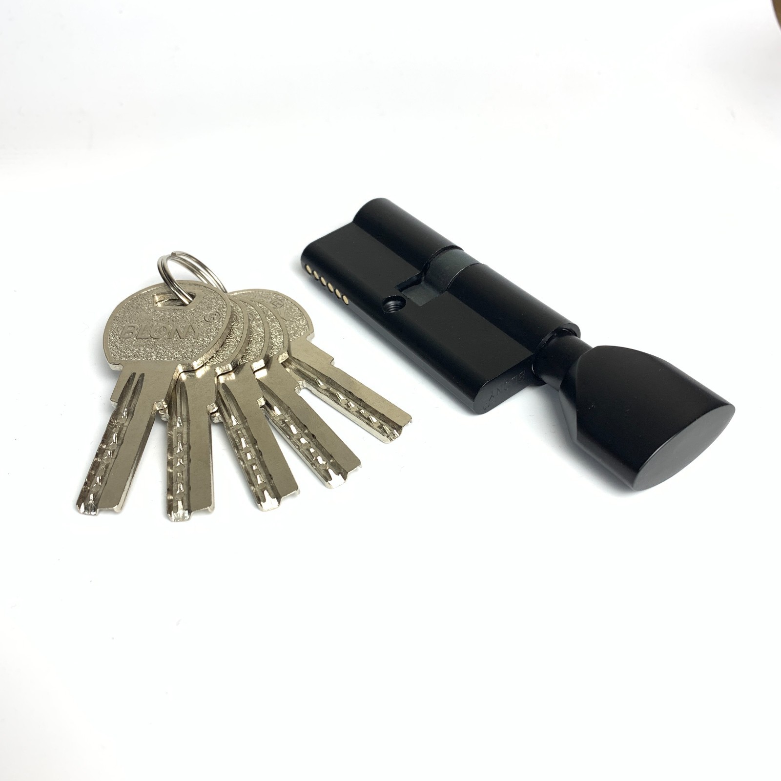 70mm Zinc Brass Cylinder Single Open Cylinder Door Lock Black With Solid Zinc Core