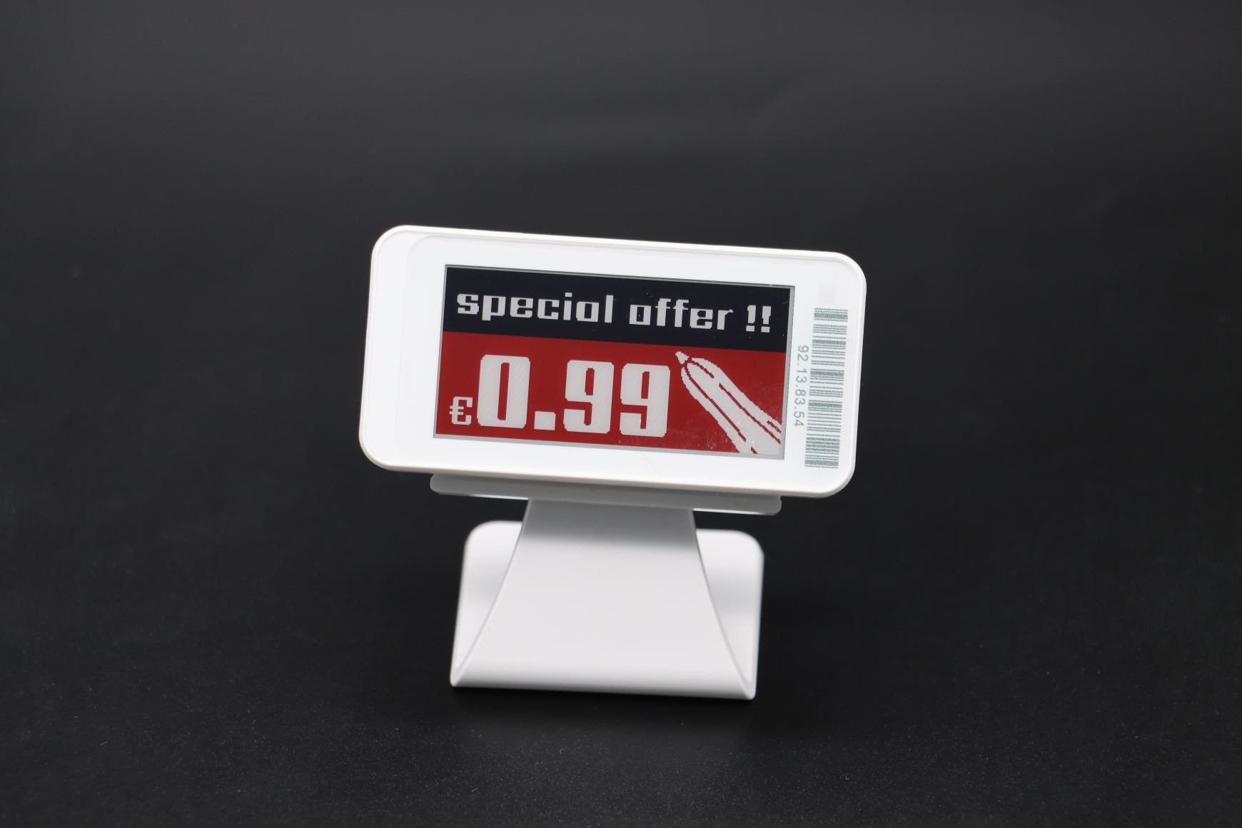 2.1 Inch 250×122 3-Color ESL E-Ink Tag BLE 2.4G 1200mAh Long Life Price Label