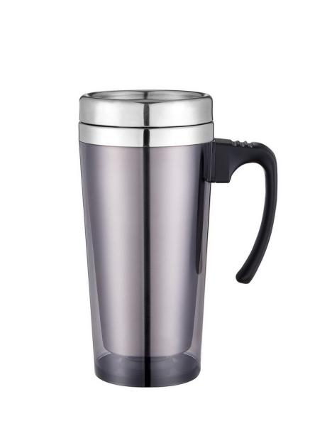 16oz Double Wall Stainless Steel Tumbler , Thermos Flask Cup With Handle