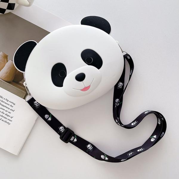 Panda прочный силиконовый карандаш для детей кроссбоди сумочка плечевая сумочка монета кошелек сумка портфель макияж сумка для хранения