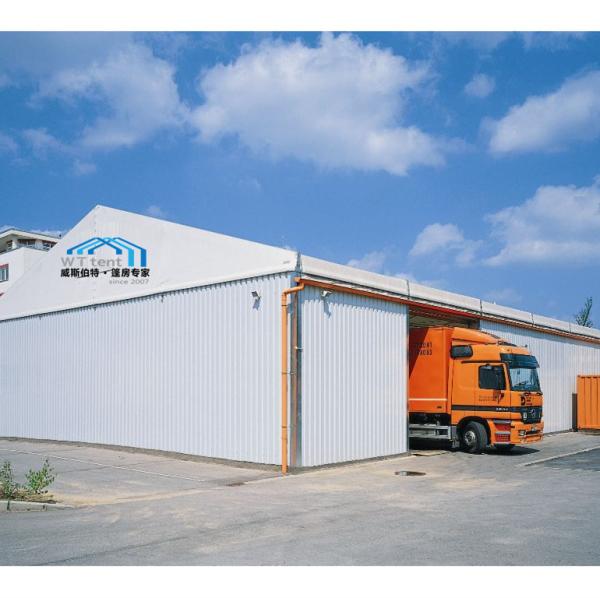 Waterproof Temporary Warehouse Marquee With Steel Plates Hard Walls