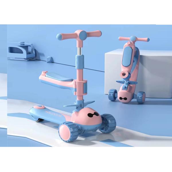 3 колеса ездить на складном большом колесе скутер автомобиль для детей Желтый Розовый Синий Нейтральный по полу