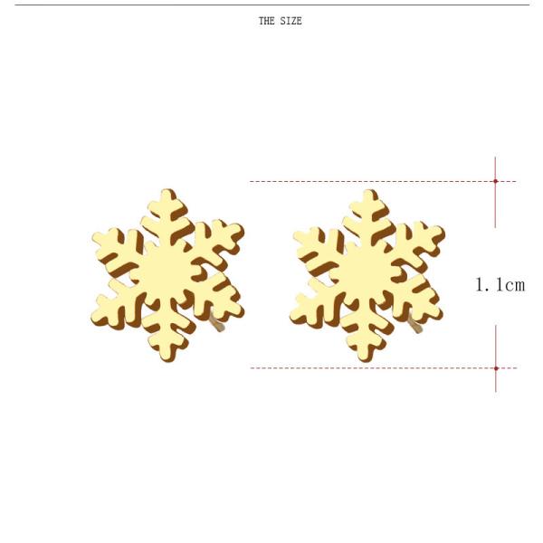 Stainless Steel Stud Earring For Women Man Snow Gold And Silver Color Lover's Engagement Jewelry Drop Shipping