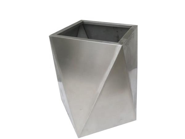 Factory Outlet Stainless Steel Flower Pot Outdoor Polygon Flower Box Shopping Mall Public Street Plant Pot