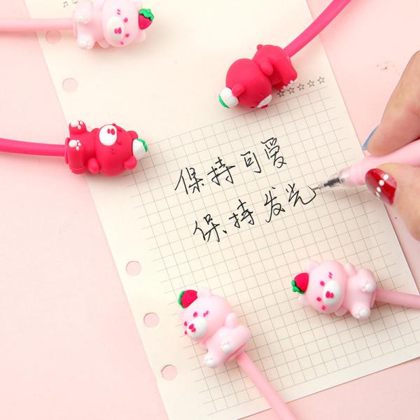 Squishy Pens For Kids,Cartoon Cute Fun Pens,Black Gel Ink Pens For Kids Party Favors Classroom Prizes School Office Home Supplies