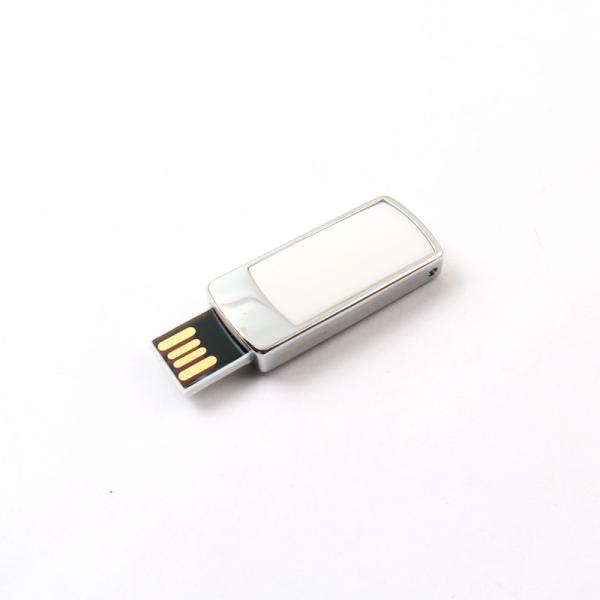 Shockproof Metal USB Flash Drive Silver And Customized Color Laser / Dome / Print Logo