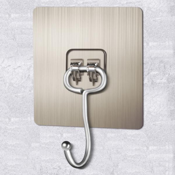 Stainless Steel Bathroom Robe Hook Self Adhesive Curtain Hooks Over Door