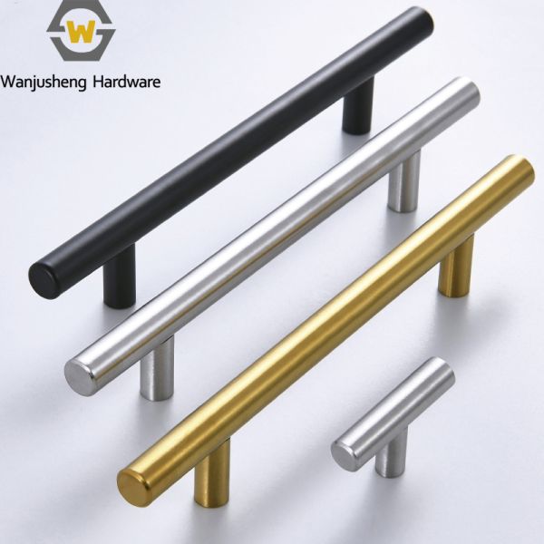 Modern 30mm T-Bar Cabinet and Drawer Handles Solid Stainless Steel Hollow Kitchen Hardware Pulls Bedroom Living Room Hotel
