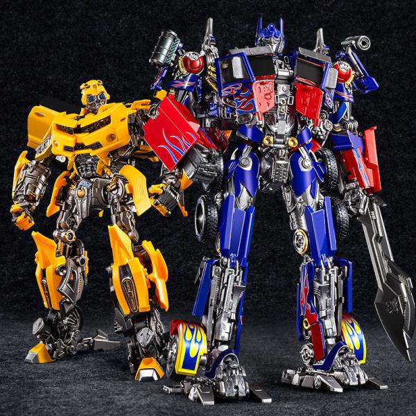 PVC Transform Robot Car Toys Construction Vehicle Movie Model Oversize Deformation Alloy