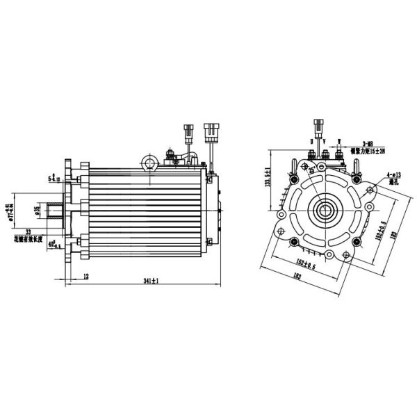 Green energy-saving solution 10kW AC motor for Electric commercial vehicle