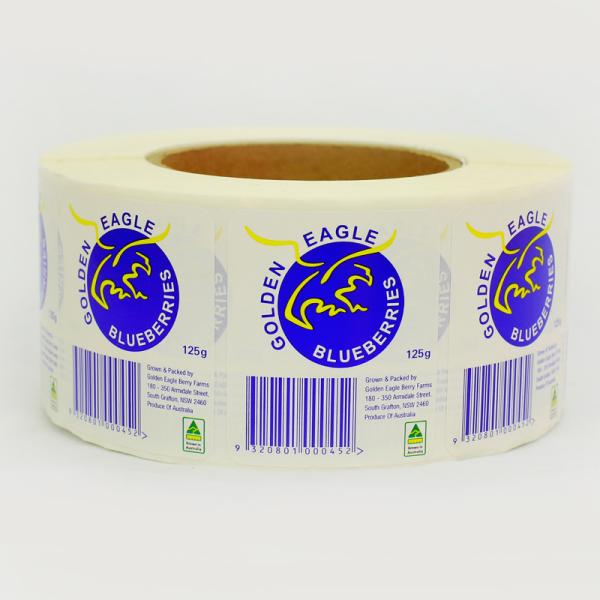 Fruit Custom Adhesive Labels Blueberries Barcode Labels Stickers ISO14001
