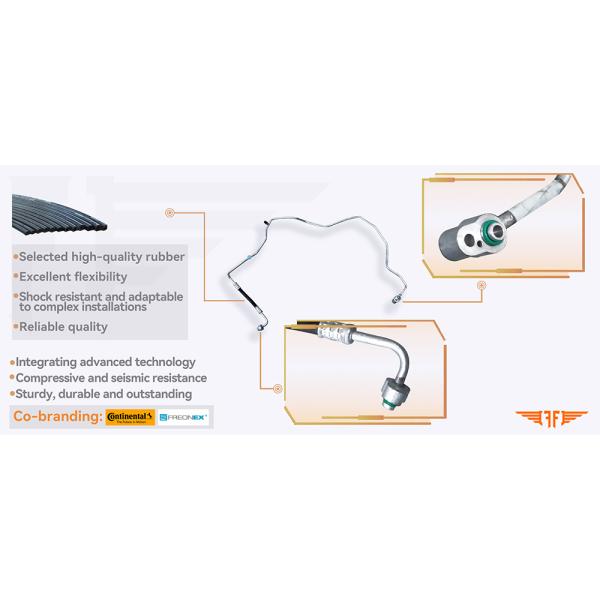 Car AC Discharge Pipe 6R1820741K Fits For 08-12 VW Polo Skoda Fabia 1.6L