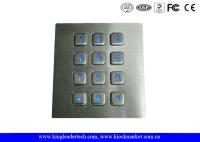 Clavier numérique éclairé à contre-jour lumineux en métal 3x4 Matrix pour Envirement Bas-allumé/foncé
