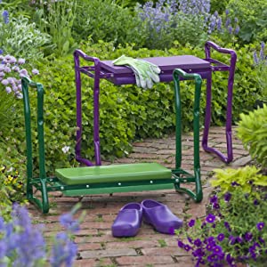 Garden Kneeler And Seat With Tool Pouch, Portable Folding Garden Stool, Heavy Duty Gardening Kneeling Bench