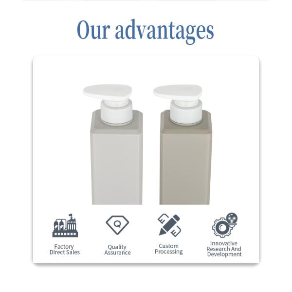 Garrafa cosmética da loção do ANIMAL DE ESTIMAÇÃO quadrado com carimbo quente do tampão da bomba de imprensa