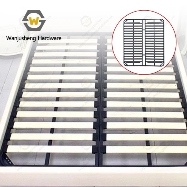 Wanjusheng Metal Rib Bed Frame Full Size Customizable Large Double Iron Storage Bed Foldable