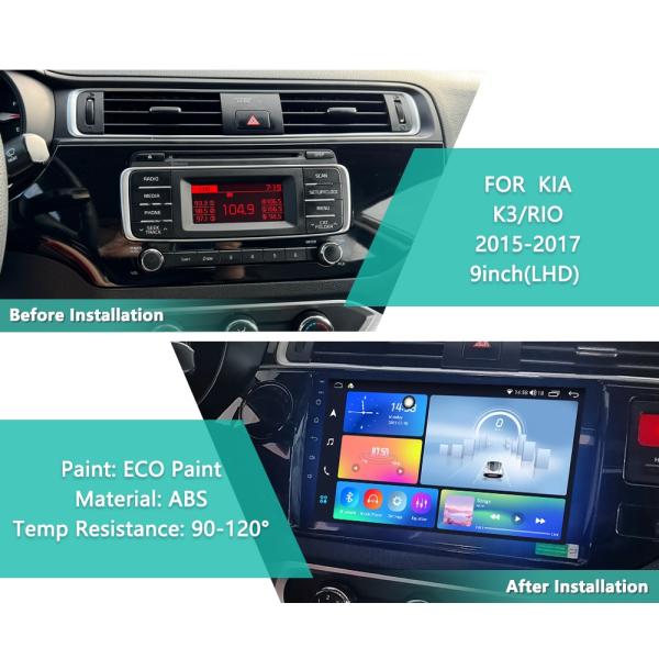 Kia K3 / Kia RIO Cars Head Units 9 Inch Dashboard Carplay Unit