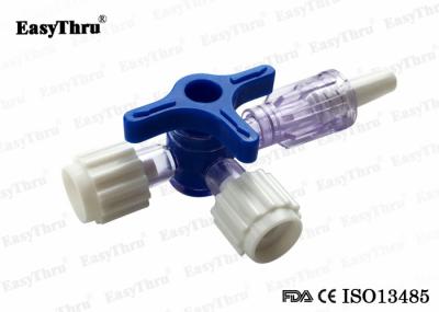 Plastic Medical Three Way Stopcock , Multipurpose Luer Lock Stopcock