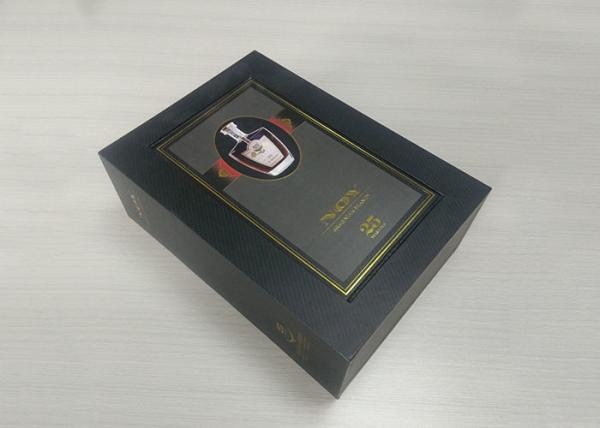 Logo Custom Magnetic Closure Box , Handmade Flip Top Magnetic Box Red Wine