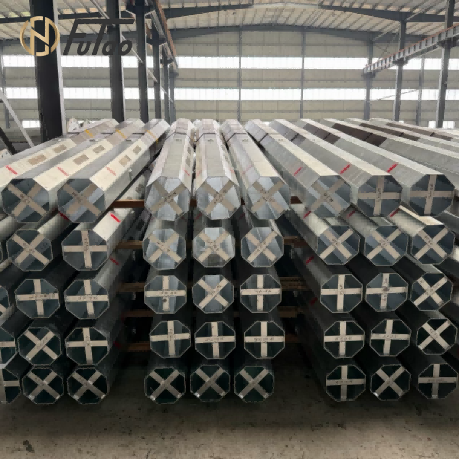 11m 11kV-33kV Hot Dip Galvanized Steel Electrical Pole – Q235B / Q355B Octagonal Utility Pole for Medium-Voltage Overhead Lines
