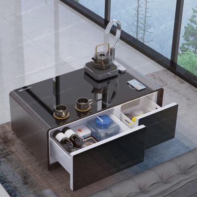Smart Coffee Table Dual Refrigerators and Mobile Phone Charging for Apartment Parties
