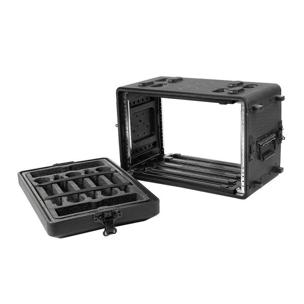 caso anti Presure do voo da cremalheira do Shockmount da profundidade 6U de 15 de 390mm duas tampas