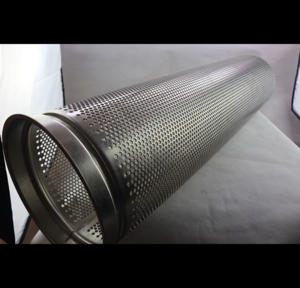 Thickness 20-50 MM Perforated Exhaust Pipe Galvanized Steel Custom Length