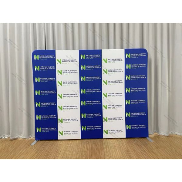 Custom Media Wall Backdrop Banners Stretch Tension Fabric Backdrop Trade Show Banner Display