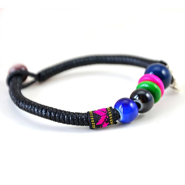 Features hand-woven ceramic beaded bracelet female Tibetan silver accessories