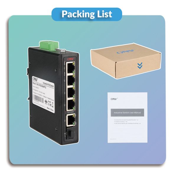 6-port Gigabit Industrial PoE Switch with 30W per Port and Gigabit Access for High-Speed Networking