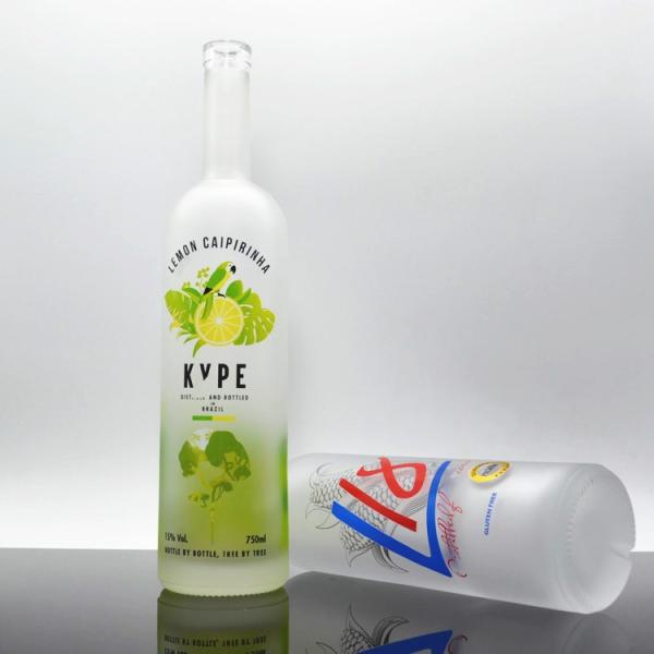 700ml 750ml 1000ml Spirit Glass Bottles with Decal Super Flint Glass Collar Material