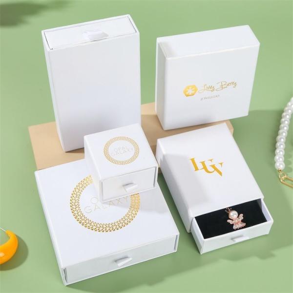 Luxury Foil Stamping Rigid Drawer Boxes Packaging Gift Jewellery Box Custom Logo