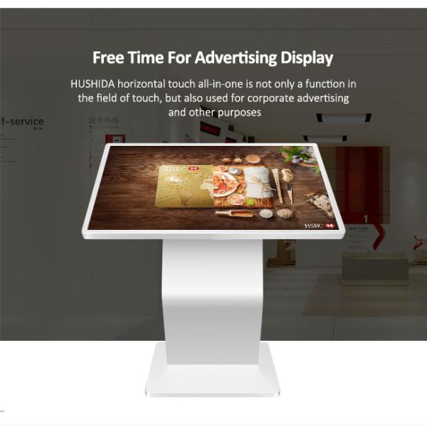 стойка пола сенсорного экрана 65 дюймов с 1080p дисплеем, дисплей киоска цифров с монитором инфракрасн андроида 4K полным HD